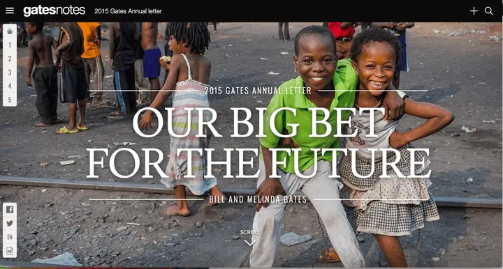 Legacy Case Gallery · BMGF Legacy Gates Annual Letter And Portfolio Quentin Little UX Design Wordpress And 1att 01