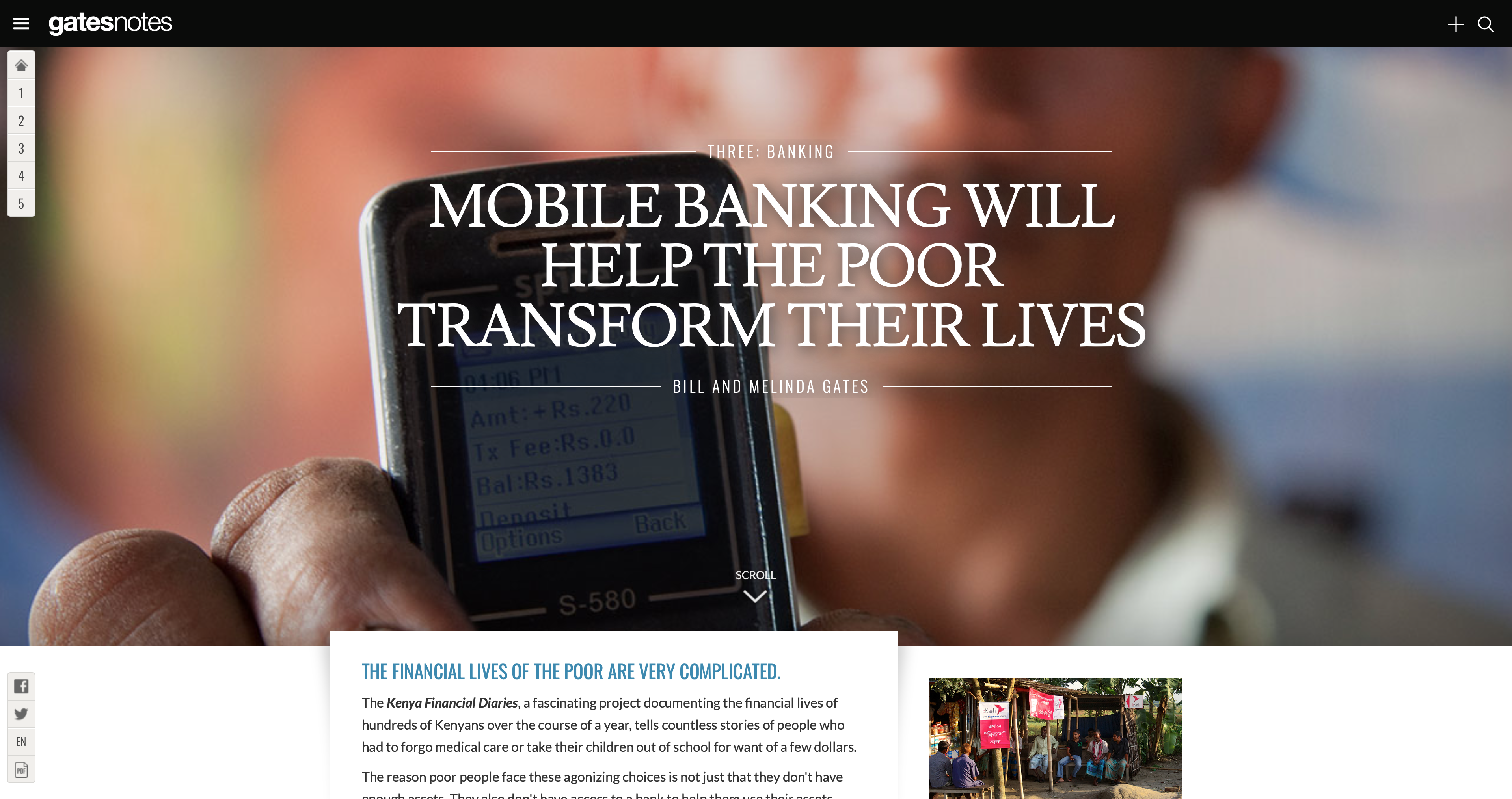 Bill & Melinda Gates Annual Newsletter campaign highlight hero image.