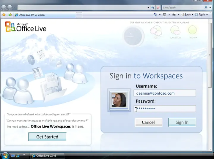 Office Live Workspace Deanna Workspace Outlook Ui — Strategy 01
